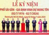 Top leader attends ceremony marking 50 years of Saigon-Gia Dinh bearing late President’s name